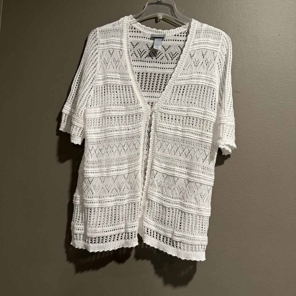 Catherines Crotchet One Button A Closure Sweater … - image 1